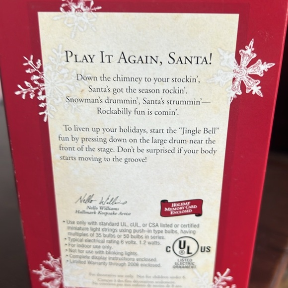 Hallmark keepsake ornament play it again Santa movement magic and sound - Picture 4 of 4